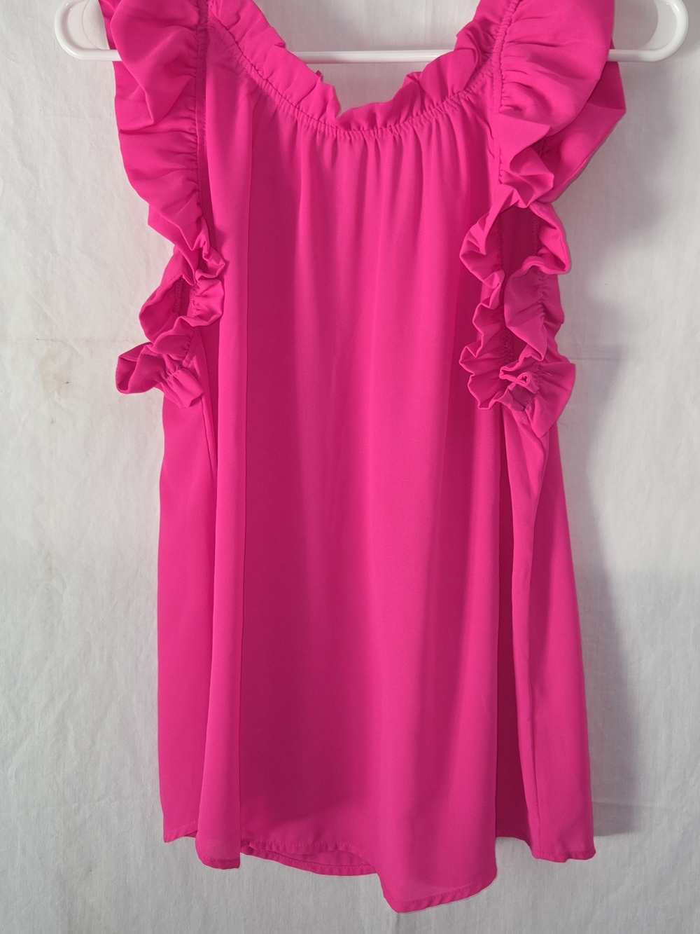 Blu Pepper Hot Pink Ruffle Sleeve Camisole